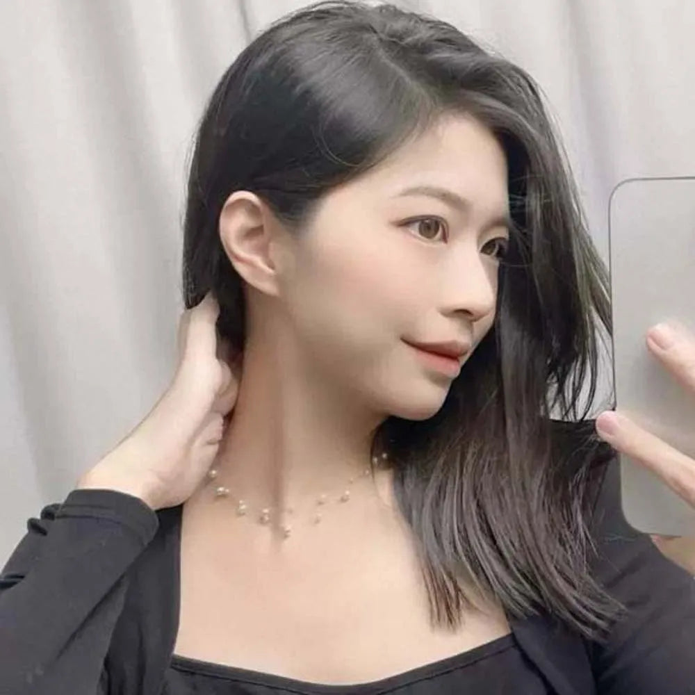 Brilliant Luxury Stacked Pearls Necklace Exquisite Versatile Collarbone Chain Golden Jewelry Beaded Choker Necklace Girls