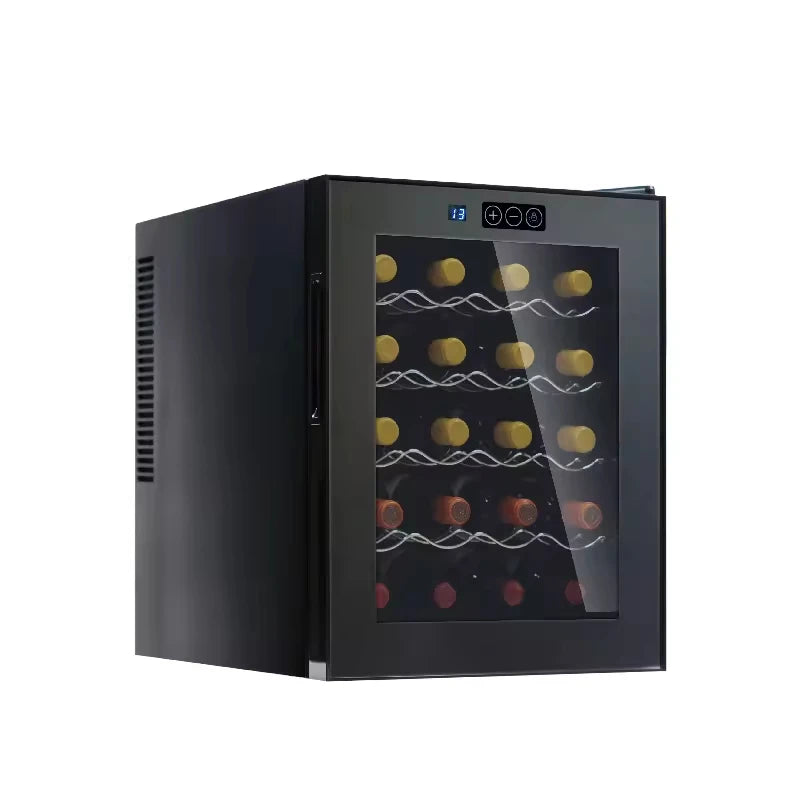 Mini Wine Cooler Fridge - Small Compressor Wine Cellar for Home, Hotel & Bar, UV Protection, Temp Control, Stainless Steel