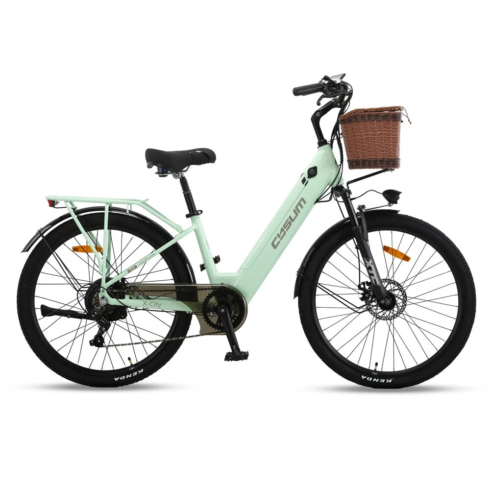 Electric Bicycle 26Inch Women's City Bike 48V 10.4Ah Removable Battery Range 25km/h and 80km Adults Urban Commuter E-Bike