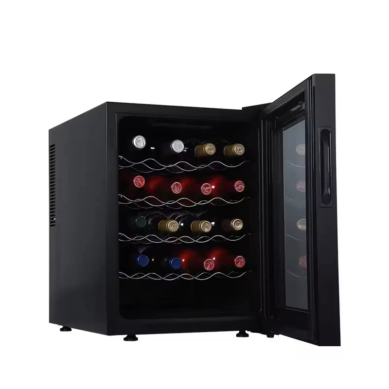 Mini Wine Cooler Fridge - Small Compressor Wine Cellar for Home, Hotel & Bar, UV Protection, Temp Control, Stainless Steel