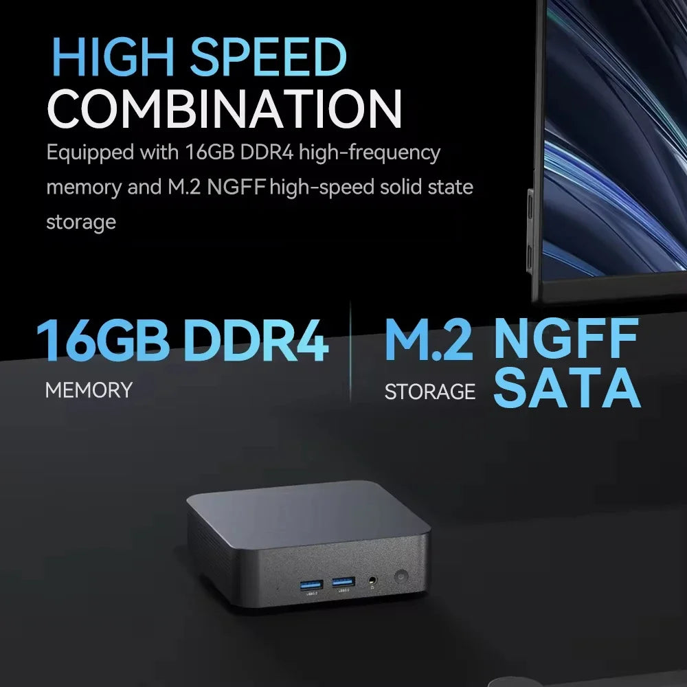 Mini PC Windows 11 Pro Intel 8th Gen Intel i9 Mini PC DDR4 12GB RAM 512GB ROM WiFi 6 BT5.2 Desktop Computer Gaming Mini PC