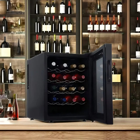 Mini Wine Cooler Fridge – Stainless Steel Wine Cellar for Home, Bar & Hotel