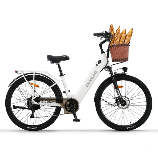 Electric Bicycle 26Inch Women's City Bike 48V 10.4Ah Removable Battery Range 25km/h and 80km Adults Urban Commuter E-Bike