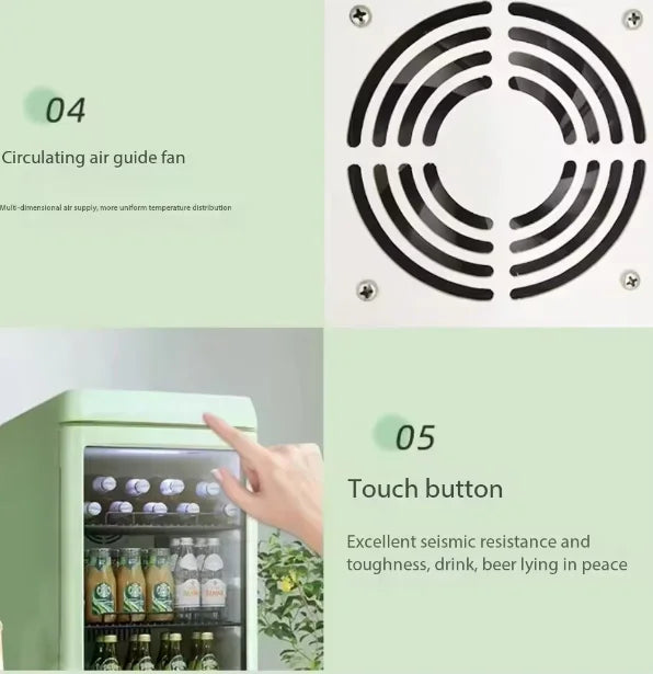 New Cabinet Refrigerator Small Wine Cabinet Bar Display Home Crisper Glass Door Tea Wine Beverage Refrigerator Wireless Charging